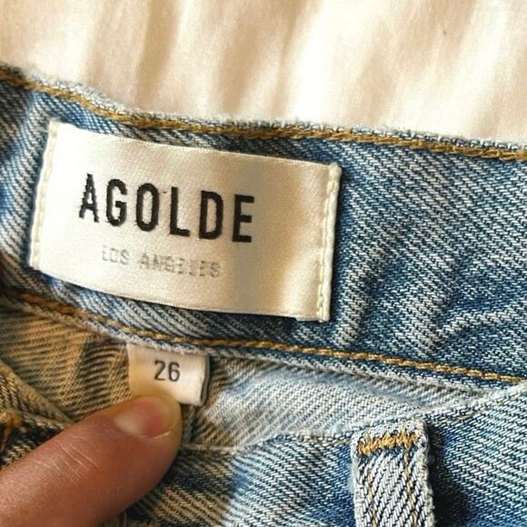 Agolde Women’s Jeans Size 26, High Rise, Bootcut‎ Light Wash Lightly Distressed - Picture 11 of 12